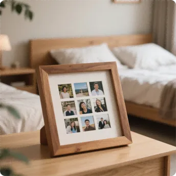 E6 7.3-inch Color E-Paper Frame Solid Wood Design Ultra-Long Standby 800×480 E Ink Photo Frame — reference image 4