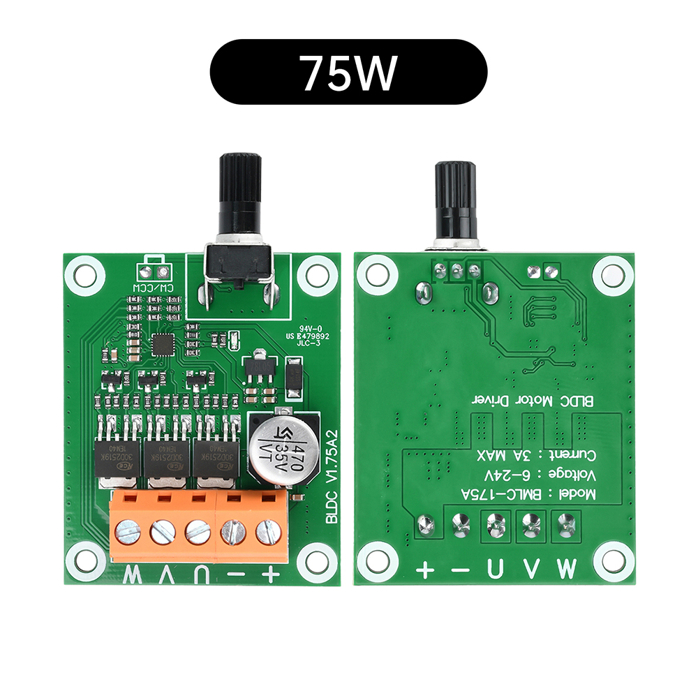 75W/200W High Quality DC Brushless Motor Control Board 6V12V24 Volt CD Drive Fan Motor Governor DIY Accessories — reference image 8