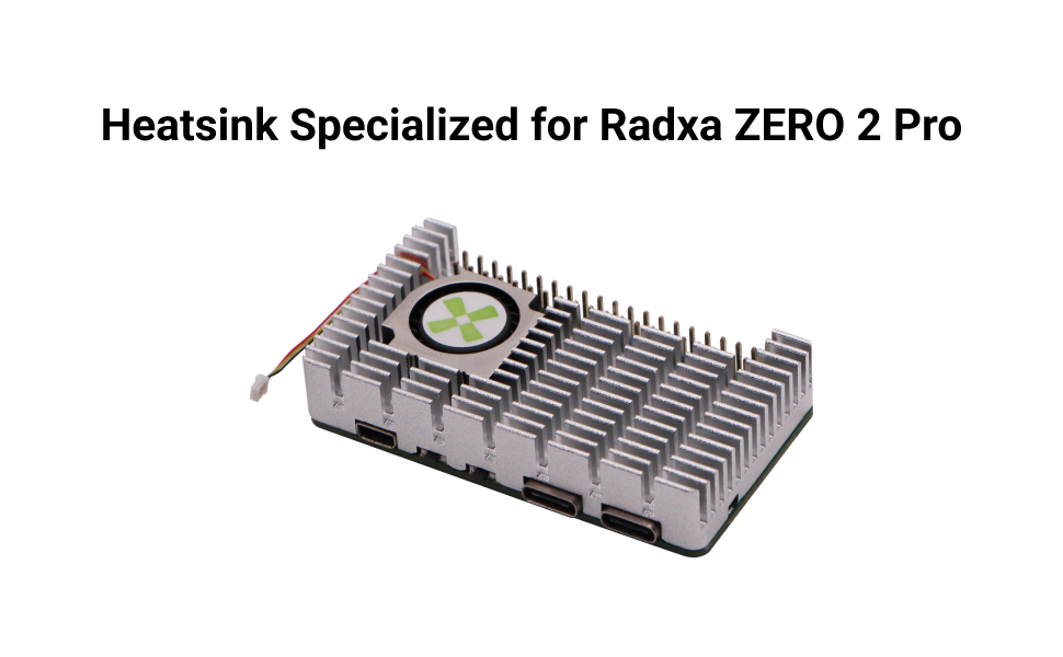 Radxa Heatsink 6510, Designed for Radxa ZERO 2 Pro, Adjustable Fan Speed, Easy to Install and Remove. — reference image 2