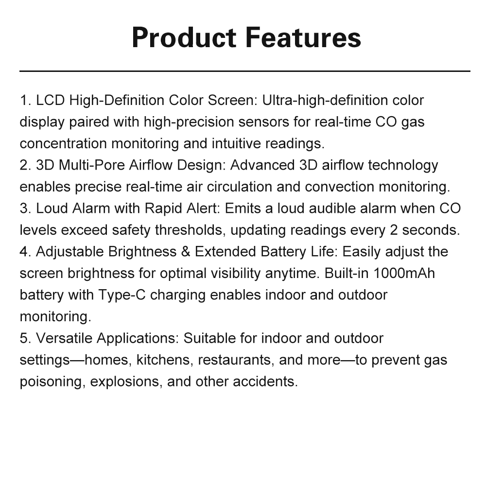 Air Quality Detector Carbon Dioxide Detector Agricultural Production Greenhouse Gas Monitor Air Quality Tester CO2 Meter — reference image 1