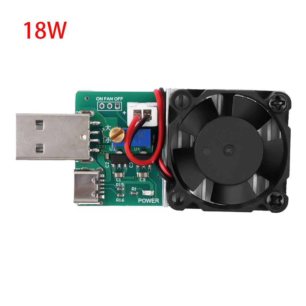 15W 18W 22.5W DC 3.7V-13V Electronic Test Load Resistor USB Battery Discharge Capacity Tester with Fan Adjustable Current Module — reference image 9
