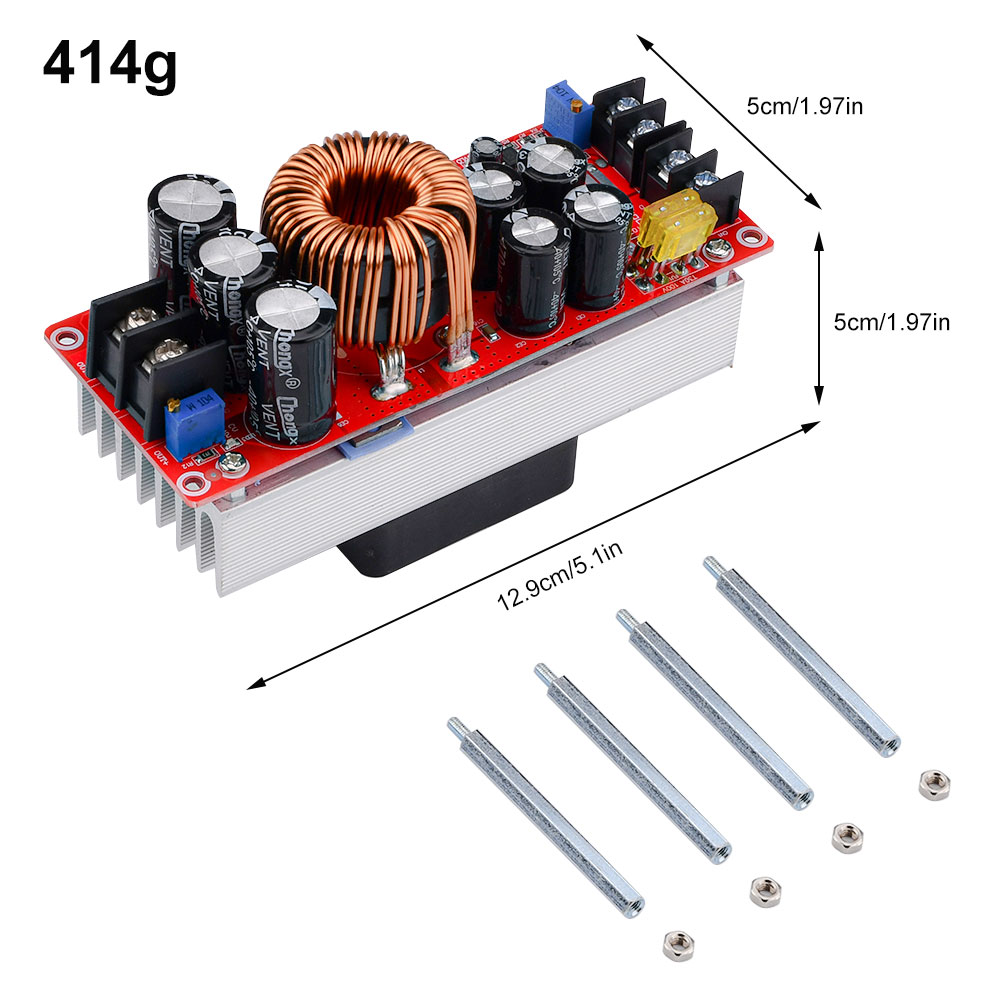 1800W 40A 1500W 30A 1200W 20A DC-DC Boost Converter Step Up Power Supply Module 10-60V to 12-90V Adjustable Voltage Charger — reference image 9