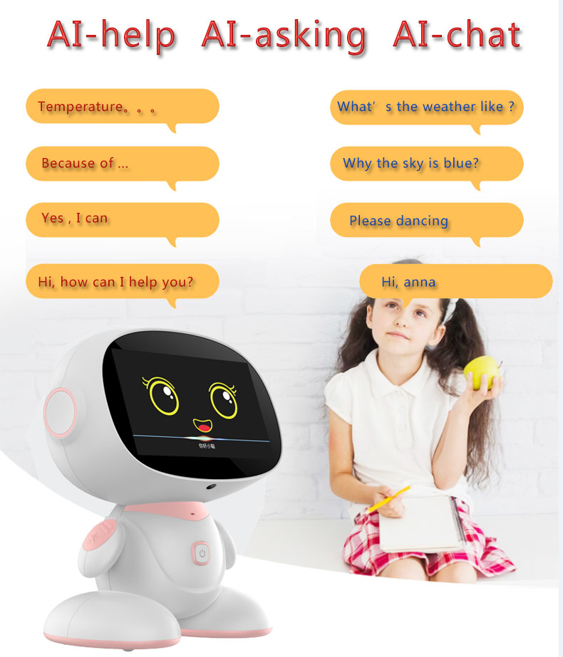 AI Robot Toy Educational Home School Kids Learning Machine Children Mini Educational Ai Emo Wifi Smart Toys Robot Intelligent — reference image 1