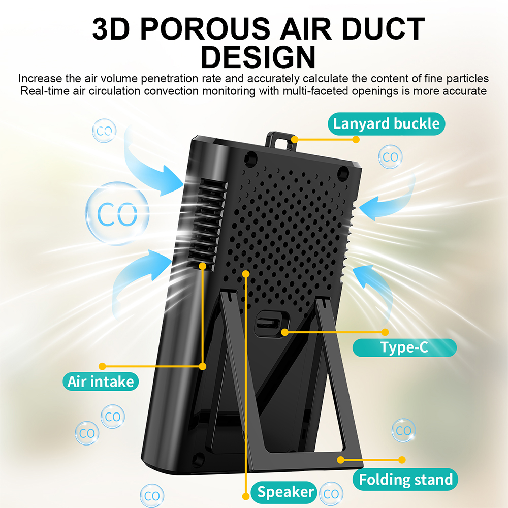 Air Quality Detector Carbon Dioxide Detector Agricultural Production Greenhouse Gas Monitor Air Quality Tester CO2 Meter — reference image 9
