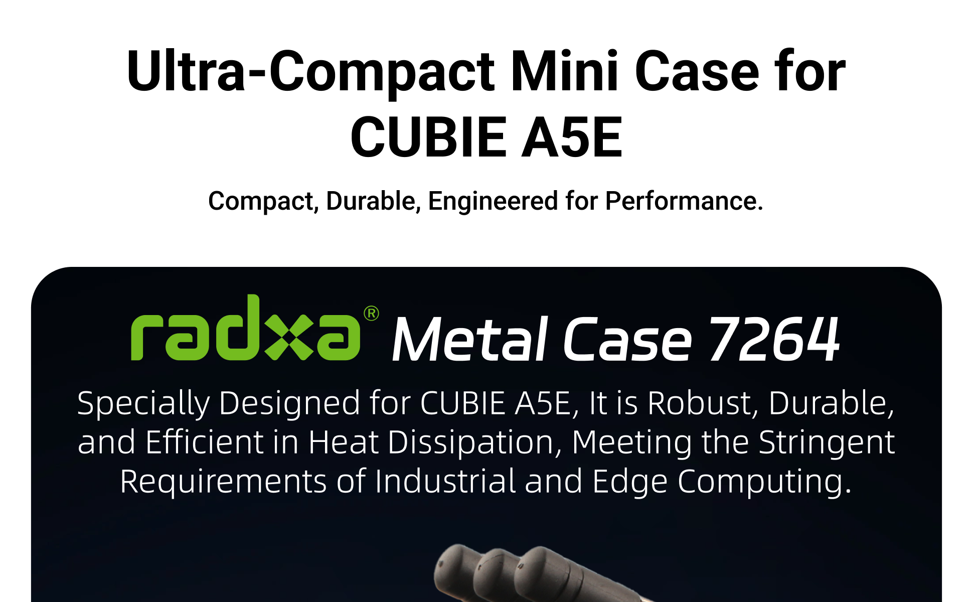 Radxa Metal Case 7264 for A5E, Metal Enclosure — reference image 2