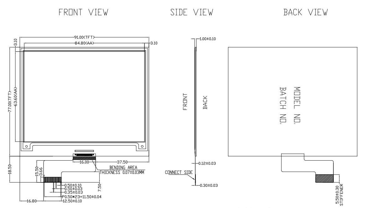 4.2 inch Multi-Color E-Ink Display Black, White, Yellow, and Red 400×300 E-paper Screen — reference image 2