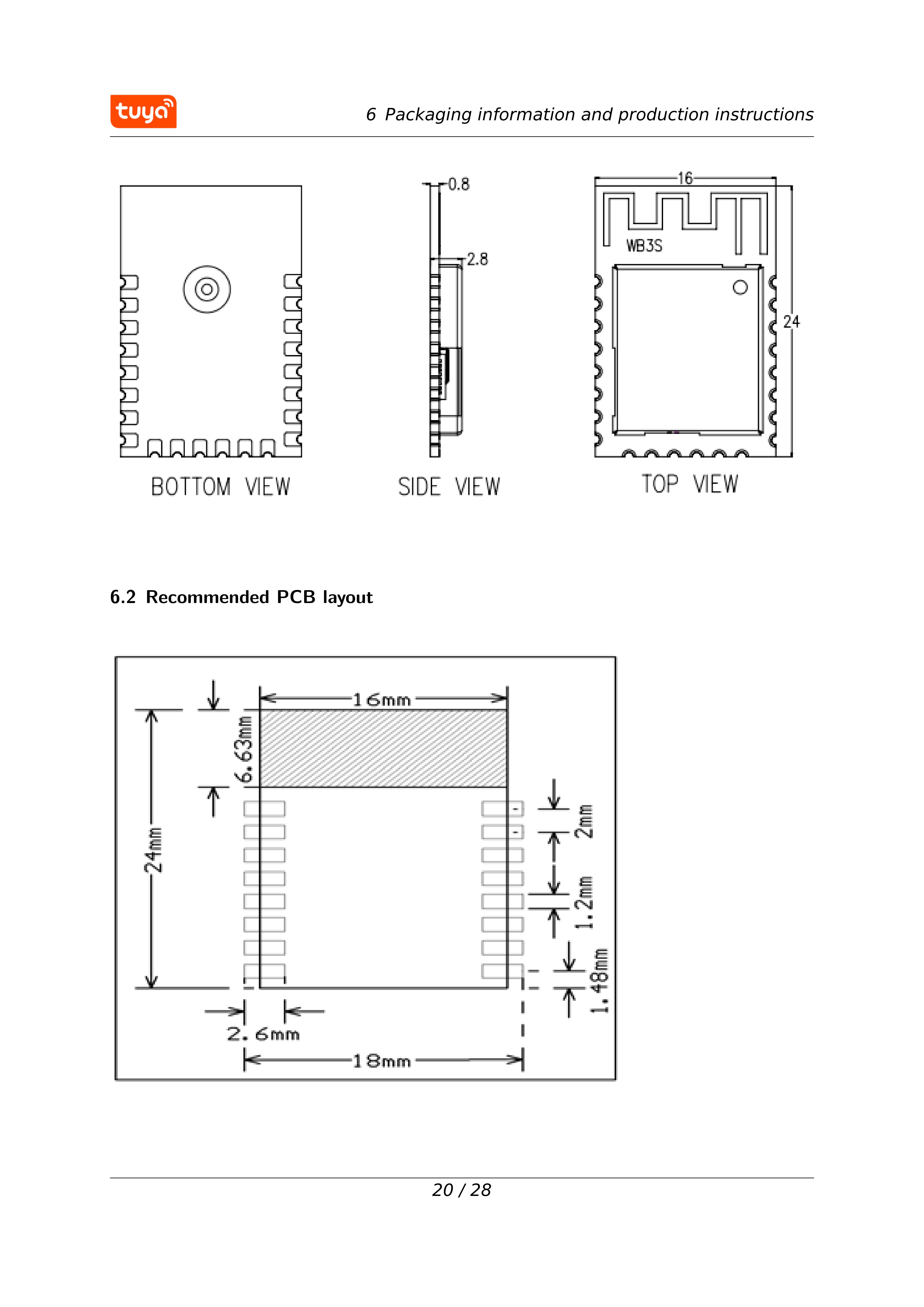 Tuya WBR3 Module Wi-Fi/Bluetooth RTL8720CF Chip Low Power Embedded wbr3 Serial Transmission Module — reference image 20