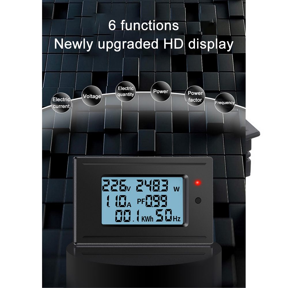 1100W/2200W/4400W/22000W Voltmeter Ammeter AC 5A/10A/20A/100A Power Electricity Meter HD Digital Display Voltage Current Meters — reference image 8