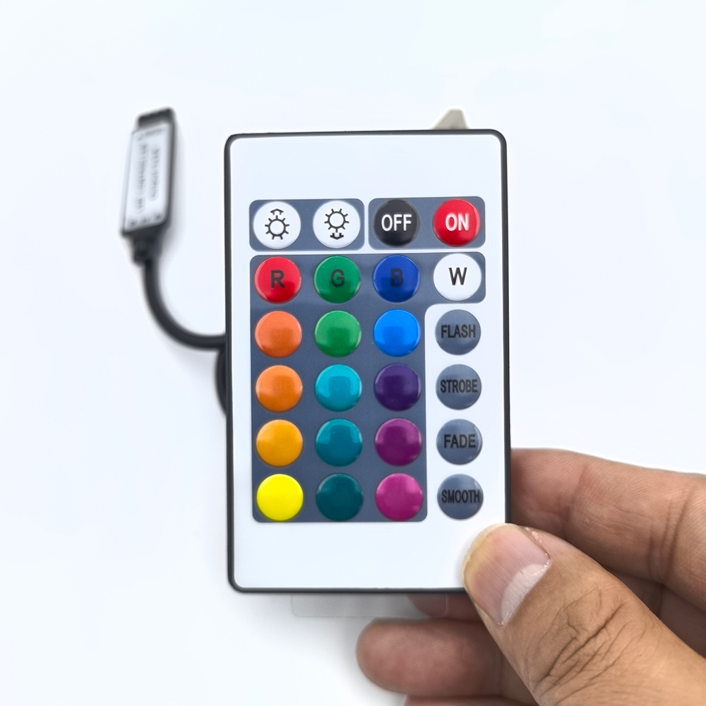USB 5V mini 24key 4Pin RGB LED Strip Light RF Controller Control Cable Remote Dimmer for 5050 3528 2835 led Strip — reference image 7