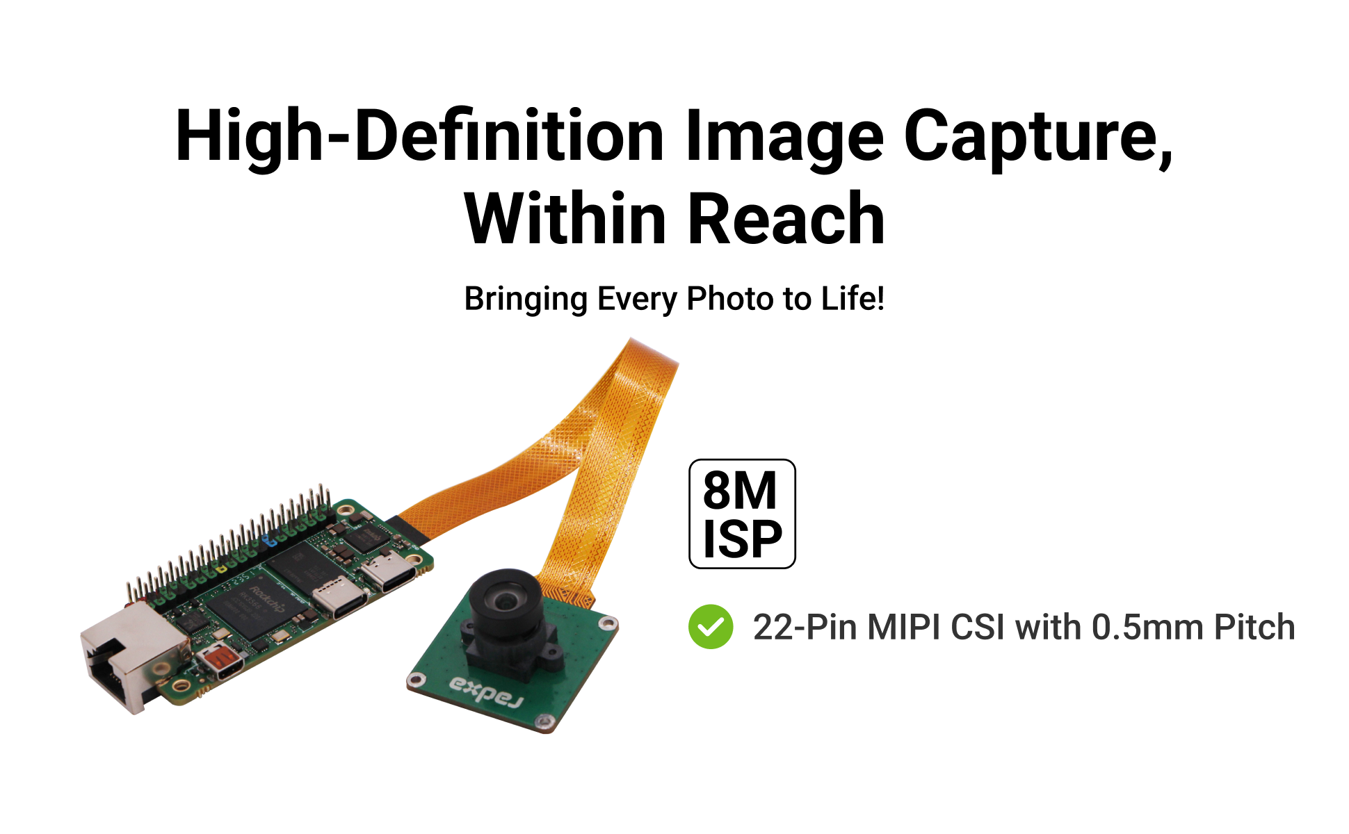 Radxa ZERO 3E RK3566 4-core CPU SBC, GPU, NPU, HDMI with 1080P Output, and Gigabit Ethernet, Single Board Computer — reference image 8