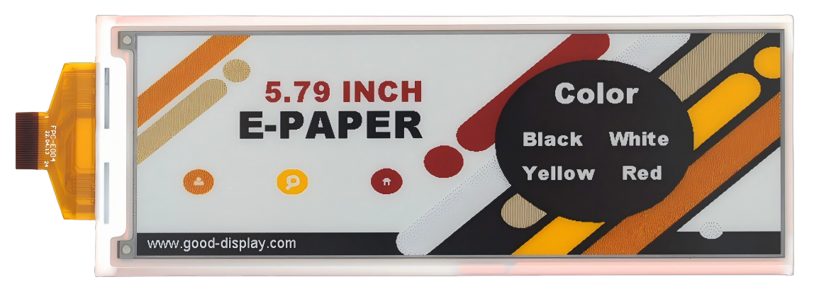 5.79 inch 4-Color E-Ink Display 12s Fast Refresh 792×272 E-Paper Screen — reference image 1