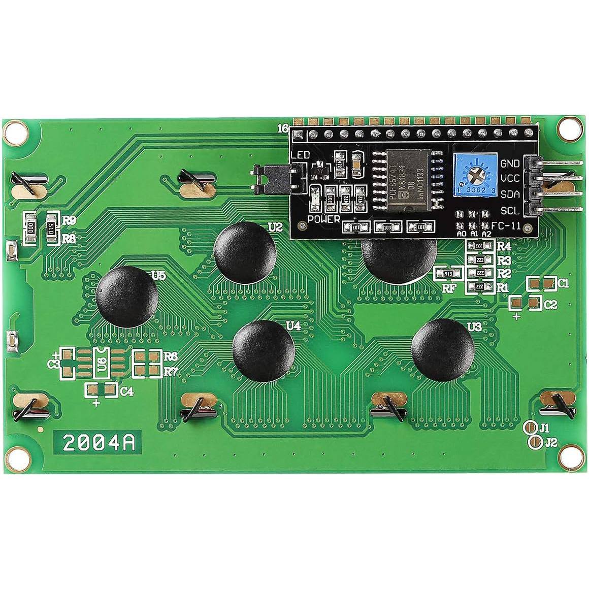 20×4 2004 LCD Display Module with IIC/I2C Serial Interface Adapter IIC I2C TWI Serial 2004 20×4 LCD Module Shield for Arduino R3 — reference image 6