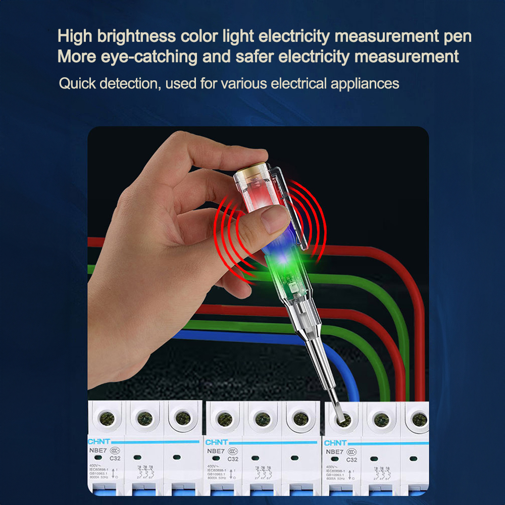 AC24-250V DC12-24V Intelligent Voltage Tester Pen Electric Screwdriver Test Pencil Induction Power Detector Circuit Indicator — reference image 13