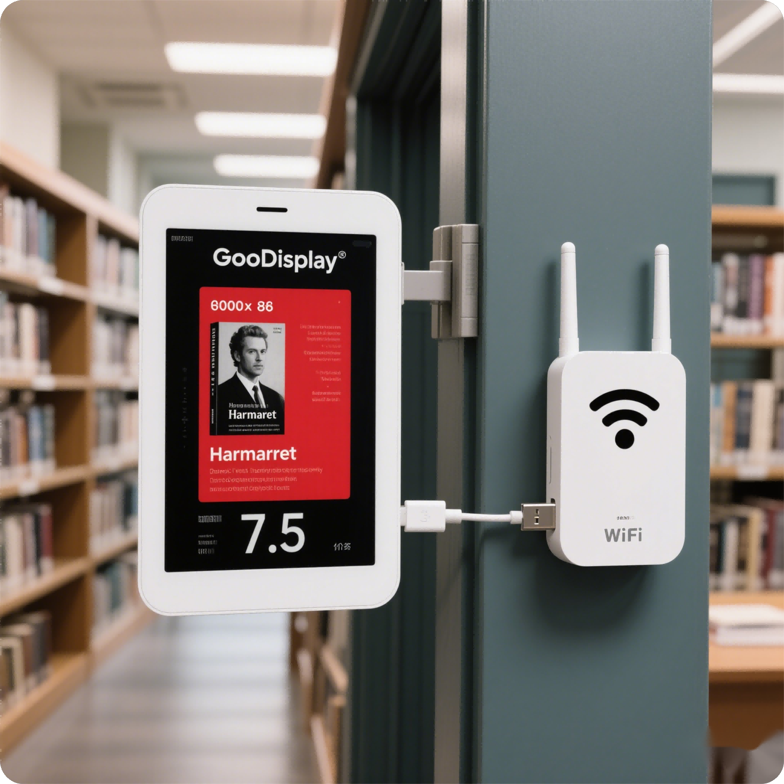 7.5″ 3-Color Electronic Shelf Label USB or WIFI 800×480 E-Ink Display — reference image 5
