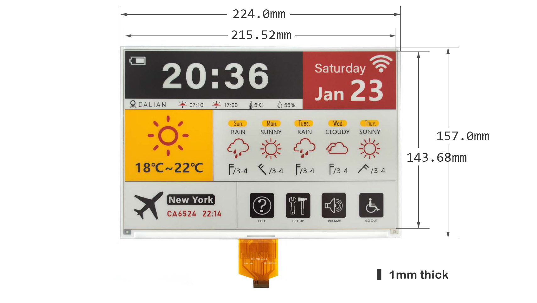 10.2 Inch 4 Color Large E-Ink Display 960×640 ePaper Screen — reference image 1