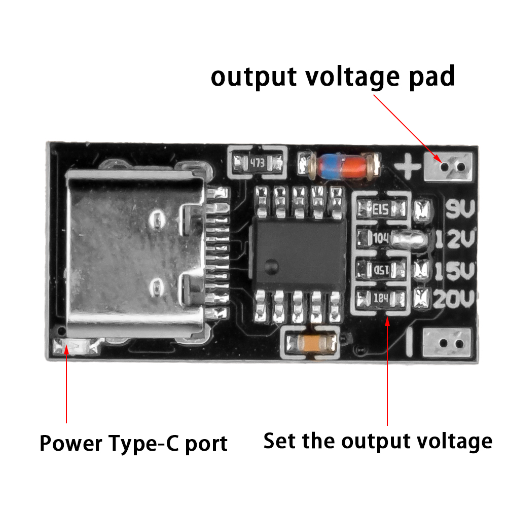 5pcs Type C PD2.0 PD3.0 Fast Charge Trigger Polling Detector USB Boost Power Supply Change Module Charger Board Diymore — reference image 3