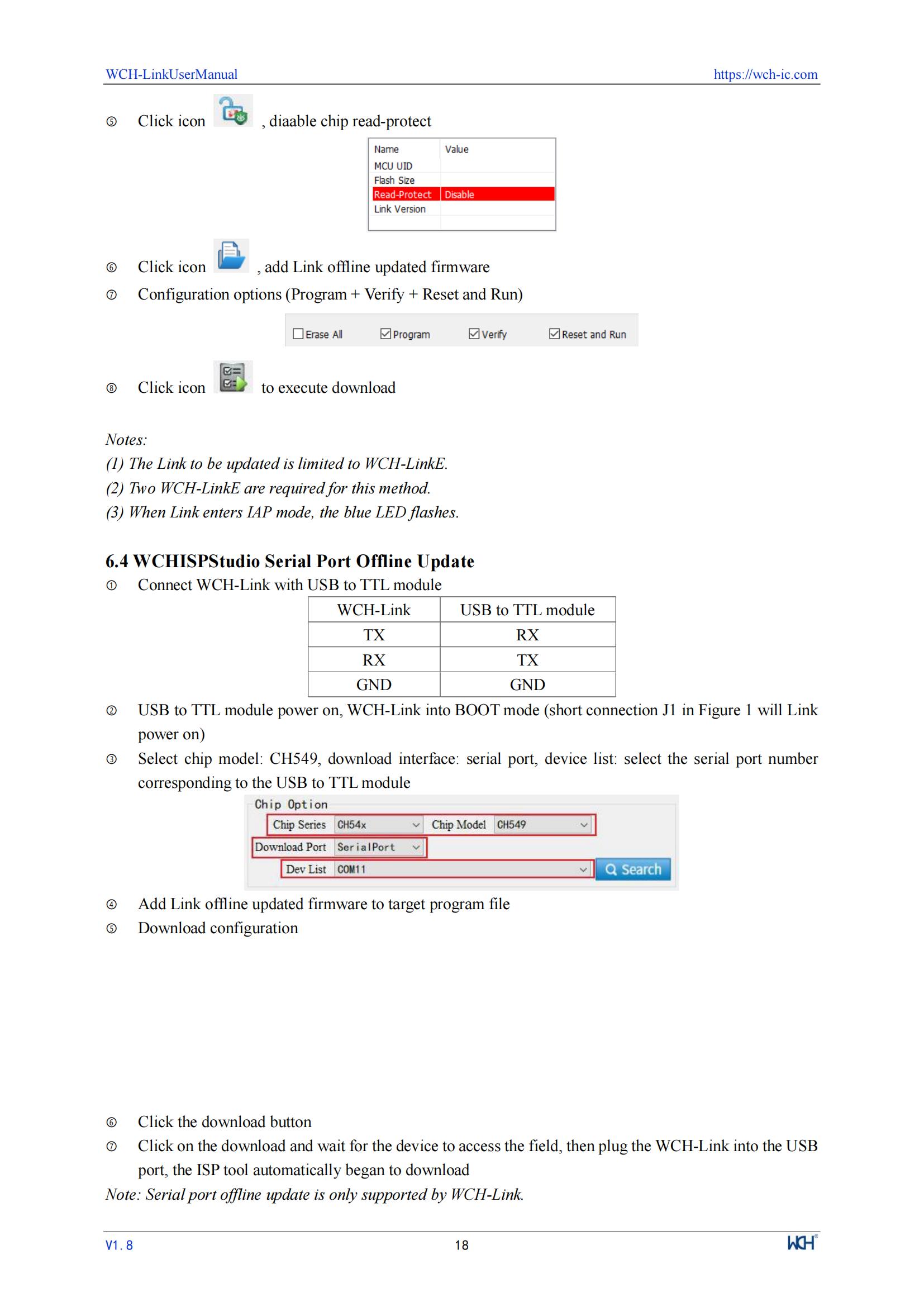 WCH LinkE Online Download Debugger Support WCH RISC-V Architecture MCU/SWD Interface ARM Chip 1 Serial Port to USB Channel — reference image 18