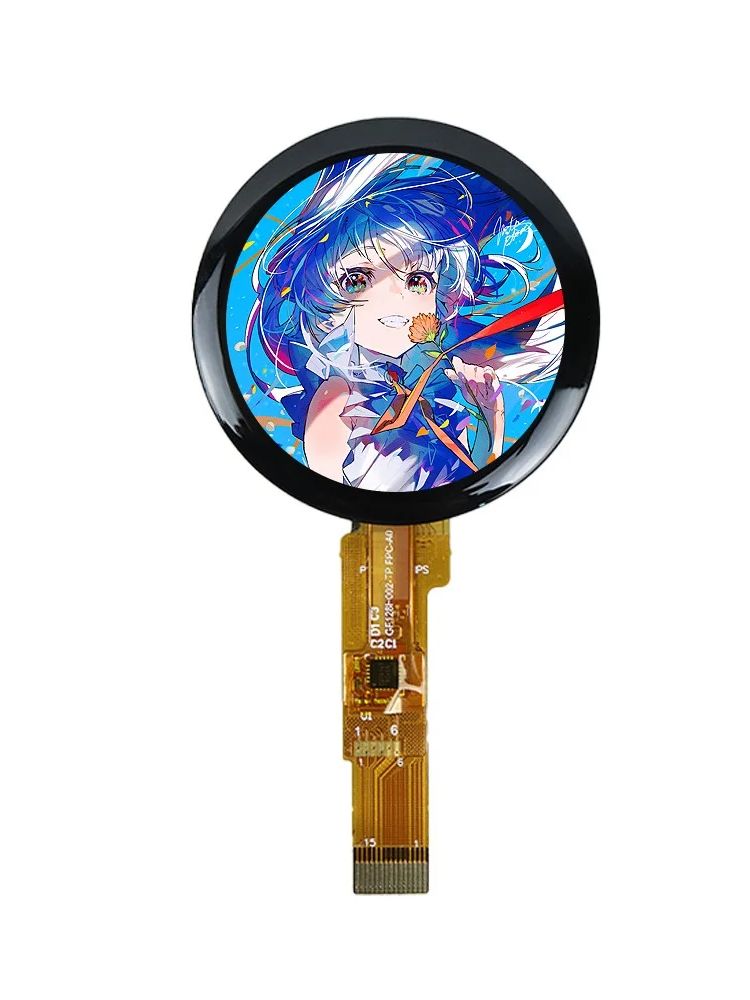 1.28 inch Round IPS Capacitive Touchscreen 4W SPI Interface 15Pin GC9A01 Driver/ CST816T CTP 240*240 — reference image 1