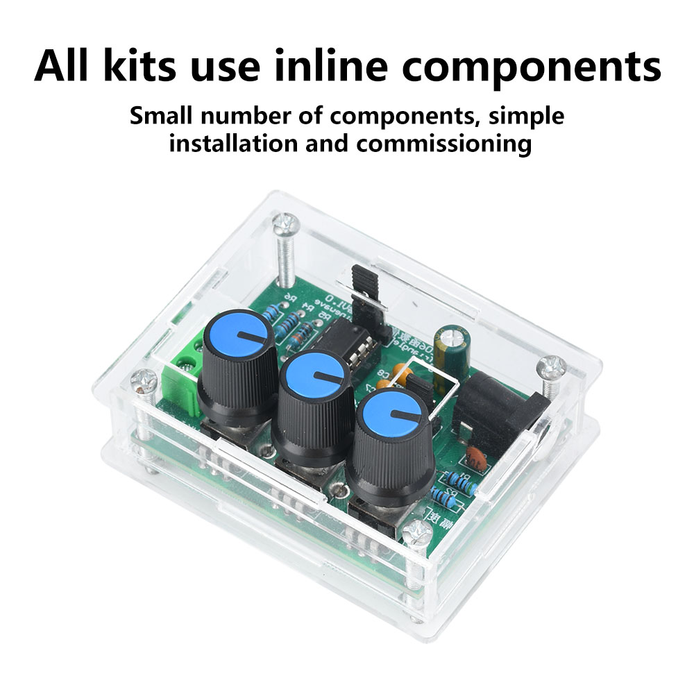 DC 9-12V High Precision Signal Generator DIY Kit Sine Triangle Square Waves 1Hz 1MHz Frequency Range Adjustable Frequency — reference image 5