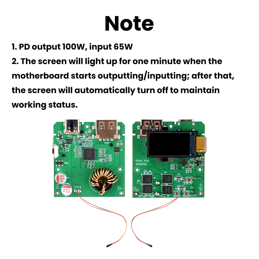 4S PD100W Fast Charging Module USB or Type-C Mobile Power Bank 18650 Charging Module DIY Mainboard Mobile Board — reference image 12