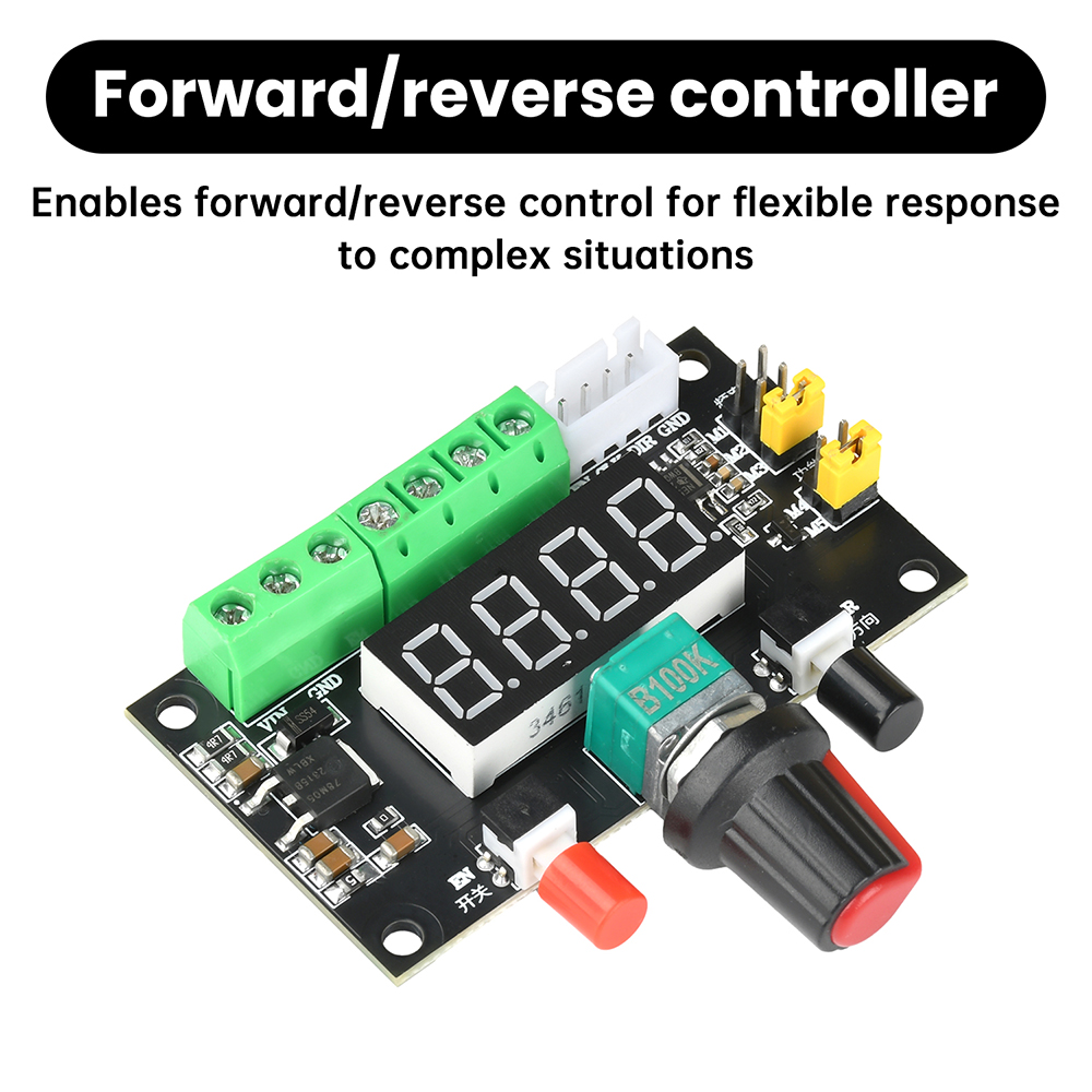 Stepper Motor Controller 12V 24V with PWM Pulse Signal Generator Reversible Rotation & Speed Control for Automation — reference image 1
