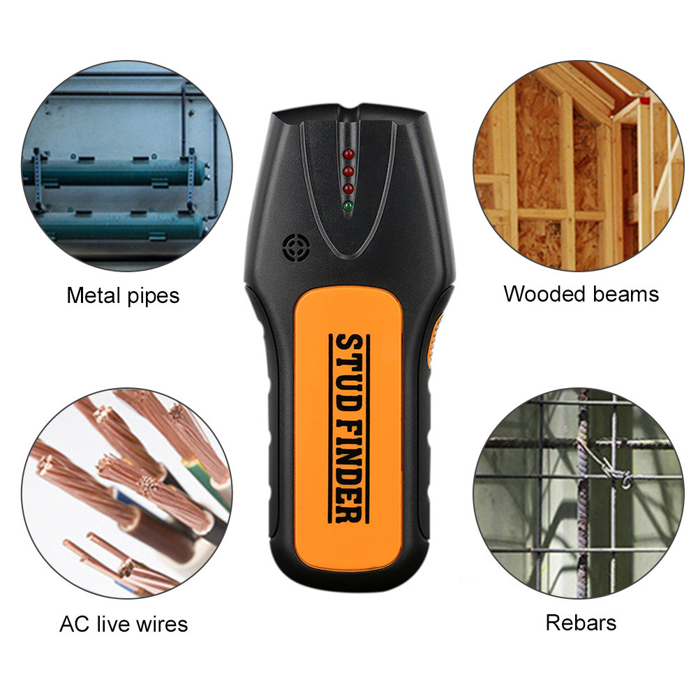 Wall Metal Detector Wall Scanner Metal Detector Electric Metal Wood Studs AC Live Wires Finder Electric Detection Instrument — reference image 1