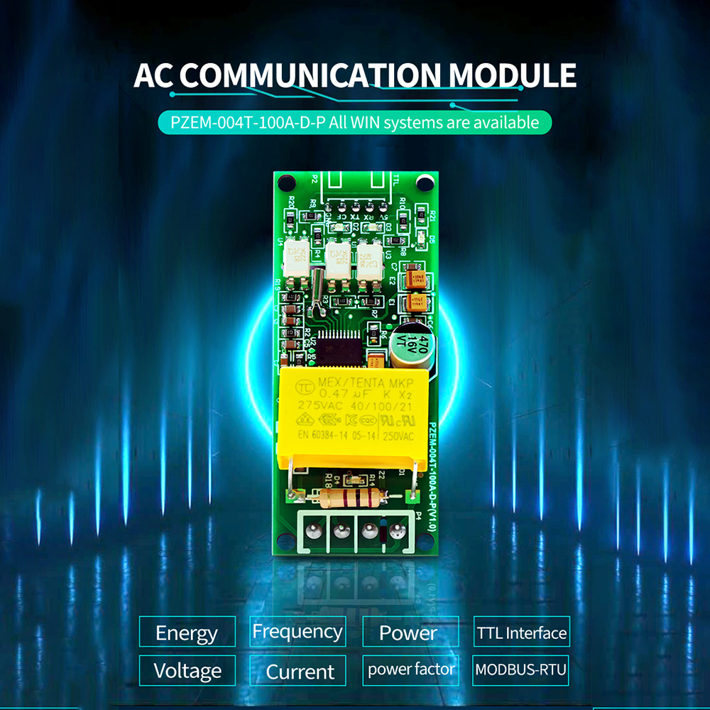PZEM-004T 100A AC 80-260V Digital Voltmeter Ammeter Wattmeter Digital Multifunctional Test Pulse Communication TTL Serial Module — reference image 6