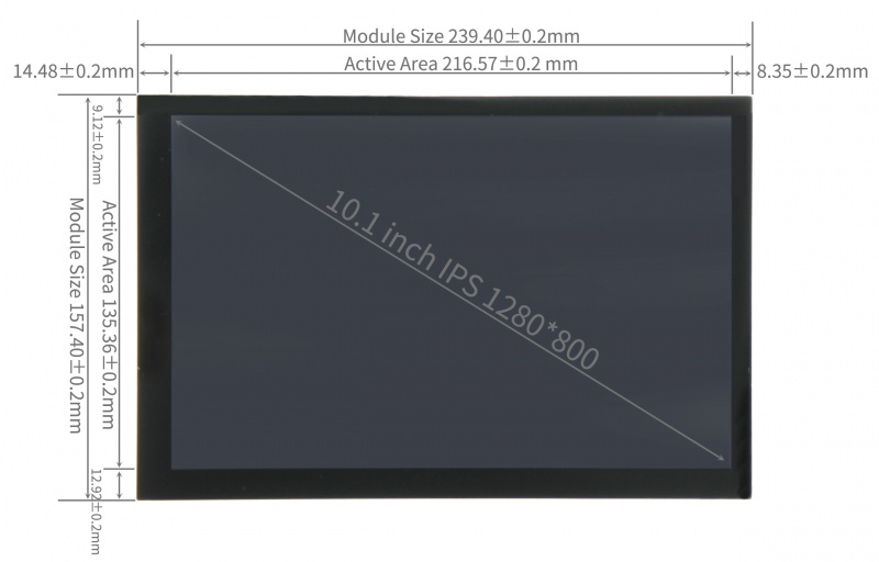10.1 Inch 1280×800 Touch Screen IPS LCD for Computer Monitor for Switch Xbox 360 HDMI-compatible Display for Raspberry Pi — reference image 4