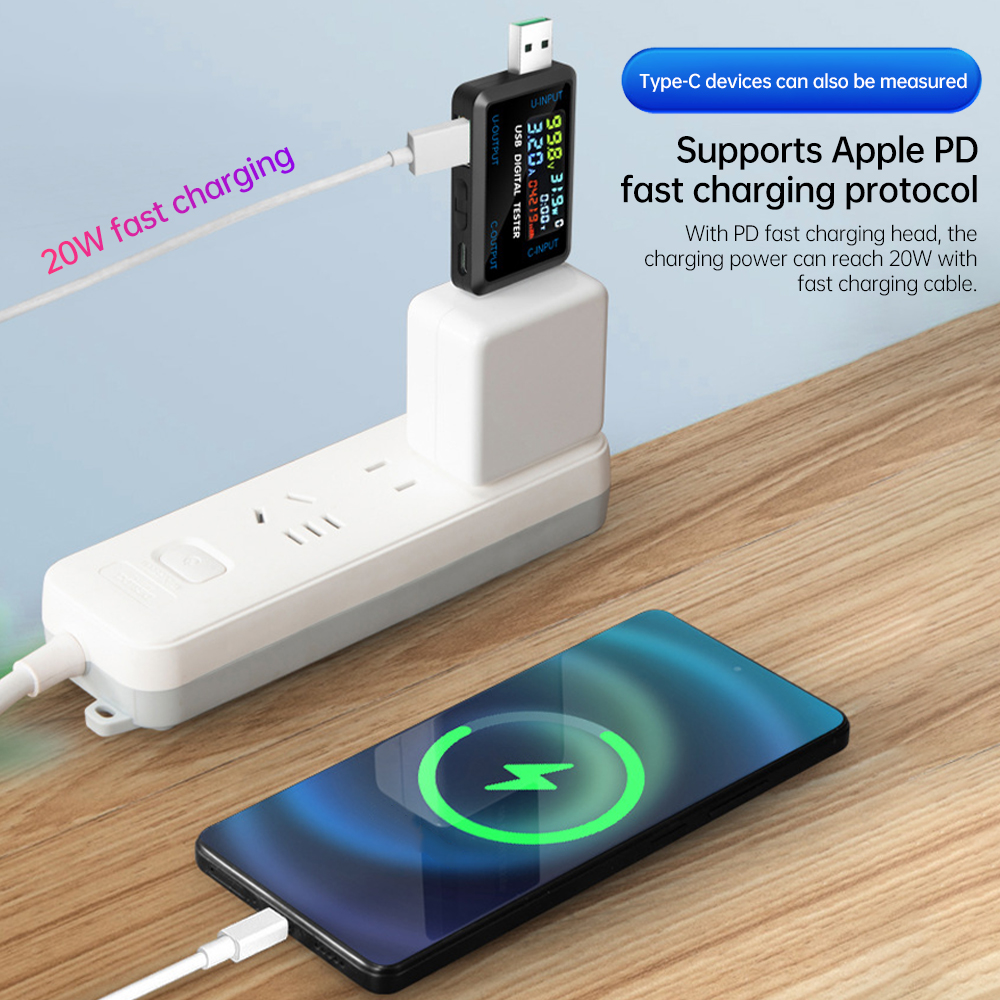 USB Tester 10 in 1 DC Digital Voltmeter Amperimetro Current Meter Volt Ammeter Detector Power Bank Charger Indicator Type C USB — reference image 10