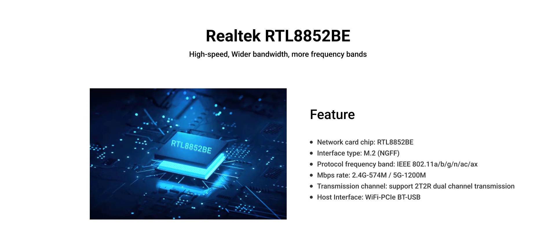 Radxa Wireless Module A8 WiFi6 / BT5.2 Dual Antenna Supports PCIe M.2 E K — reference image 1