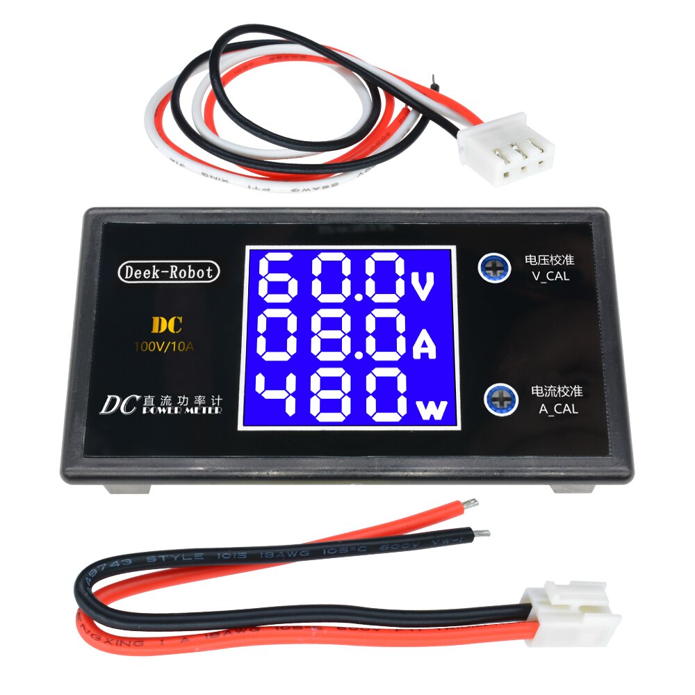 LCD Digital Voltmeter Ammeter Wattmeter Voltage Current Power Meter Volt Detector Tester Monitor DC 0 to 100V 10A 1000W — reference image 5