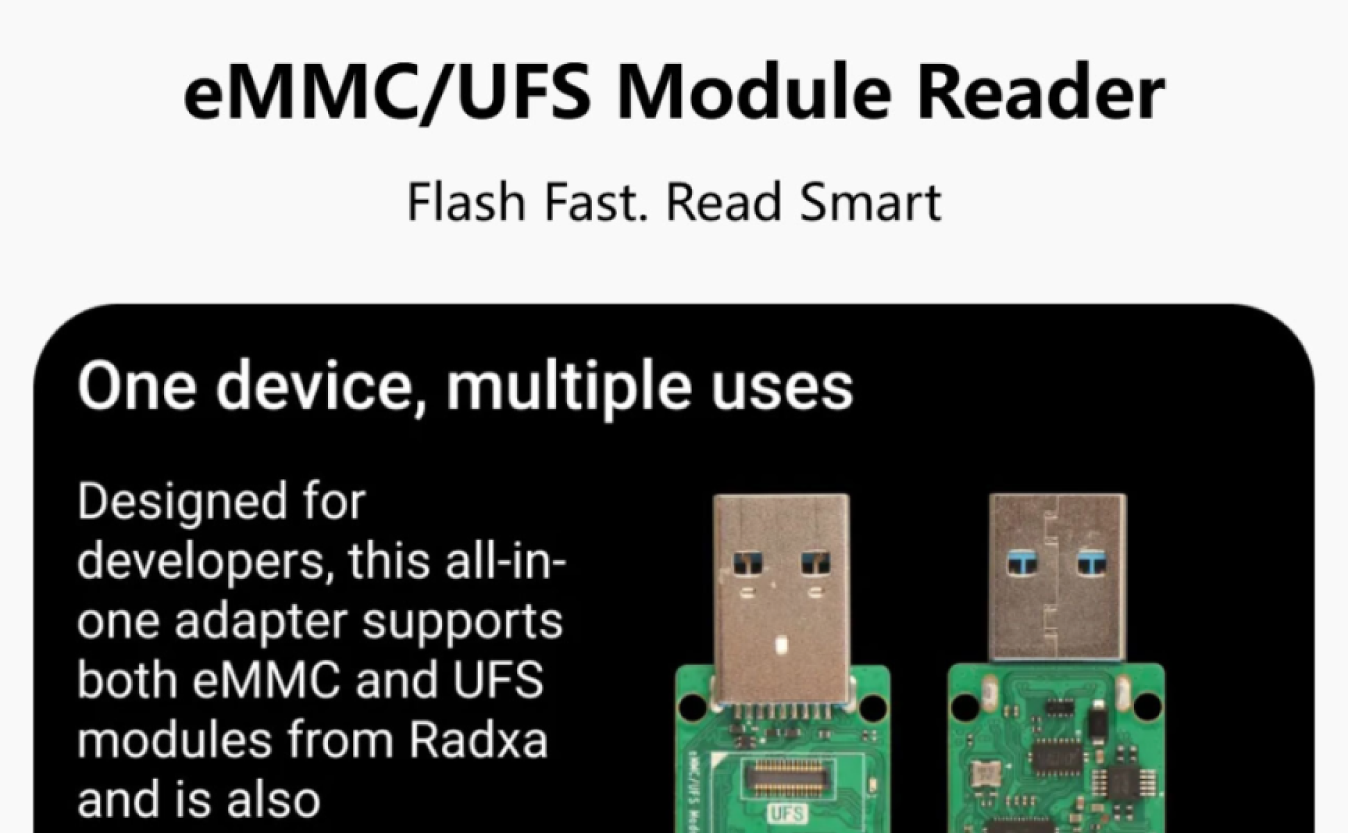 Radxa UFS/eMMC Module Reader Designed for Radxa SBCs — reference image 1