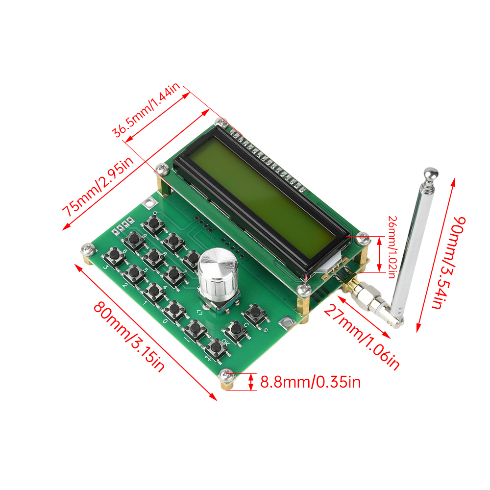 DC 4.5V-5.5V 35MHz-4400MHz RF Signal Generator Adf4351 Signal Source Module SMA Standard Interface Inner Hole Type C — reference image 2