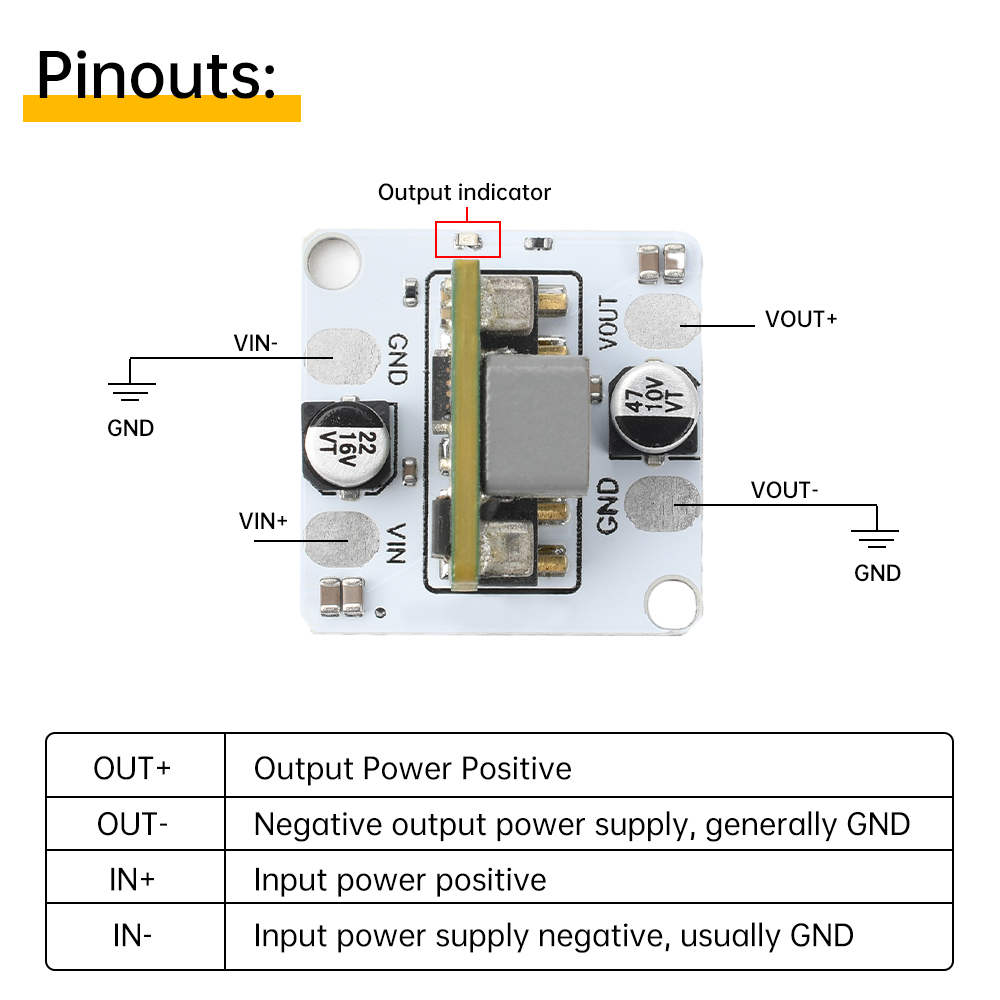 DC 9-16V to 5V Converter 10A 50W Module Buck Regulator Step Down Board Voltage Power Supply Accessory — reference image 4