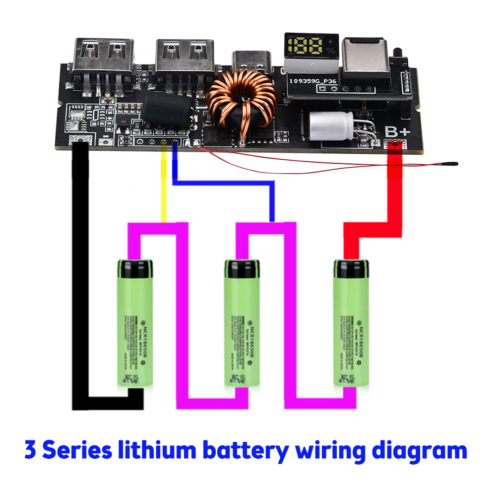 PD 65W 100W Power Bank 6-port 21700 two-way fast charging mobile power module for High capacity 18650 battery assemble — reference image 9