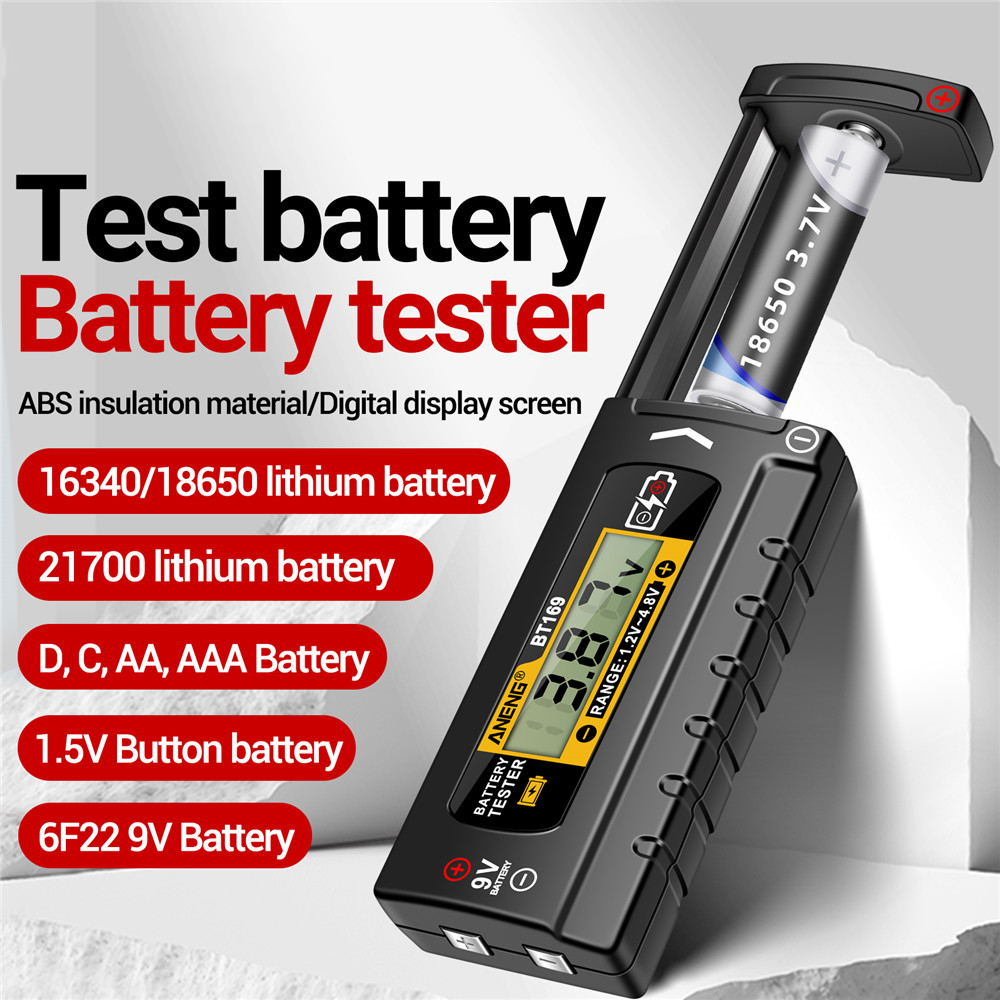 ANENG BT167 Battery Tester LCD Display C AA AAA D 9V 1.5V Universal Button Cell Detector Volt Test Checker Power Diagnostic Tool — reference image 3