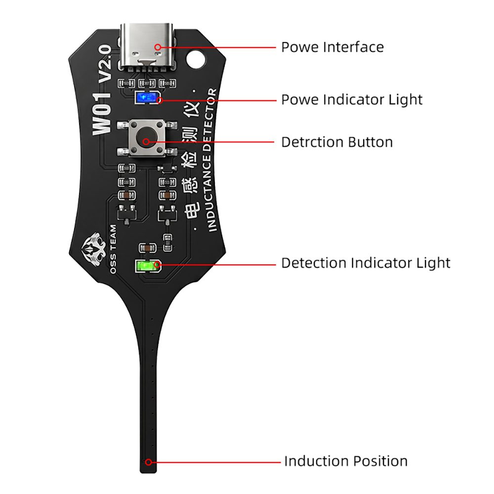 Smart Induction Tester for Phone Motherboard Coil Fault Detection with Type C Port Easy Plug Play Portable Diagnostic Tool — reference image 6