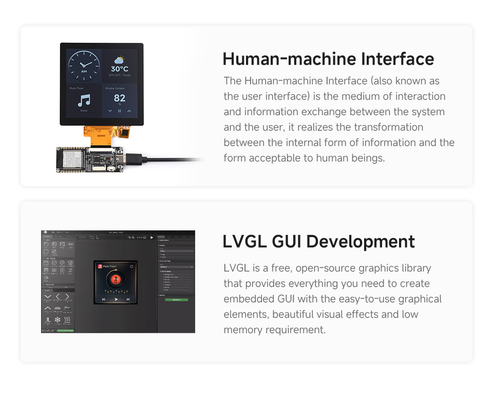 ESP32-S3 RGB LCD Driver Board 2.1inch 2.8inch 4.0inch RGB Round Touch Display Module WiFi & Bluetooth HMI LVGL GUI Development — reference image 10