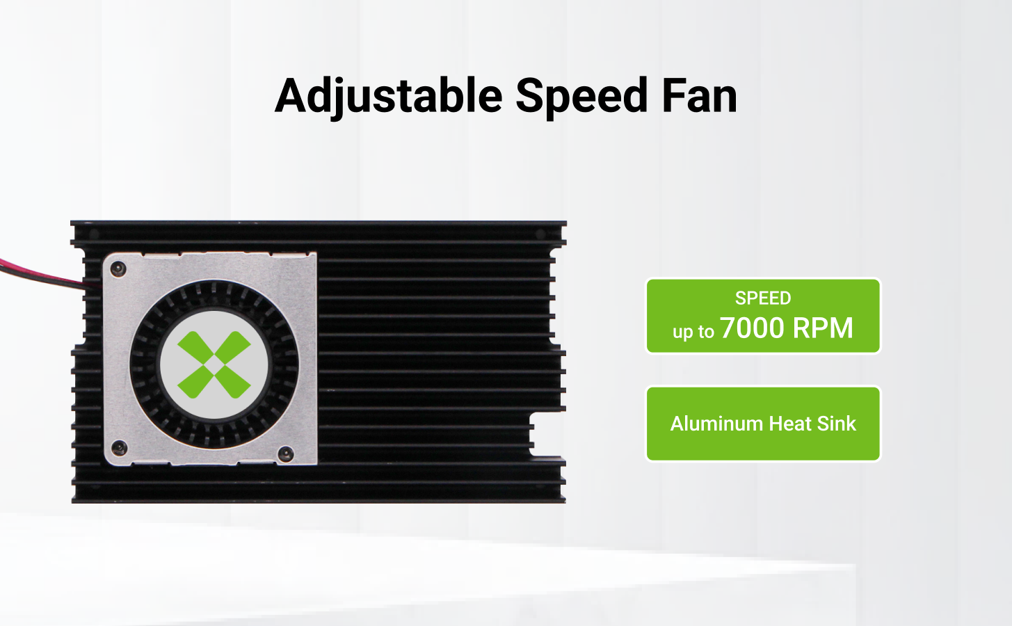 Radxa Heatsink 7010 for Radxa NX5, Adjustable Fan Speed, Easy to Install and Remove — reference image 3
