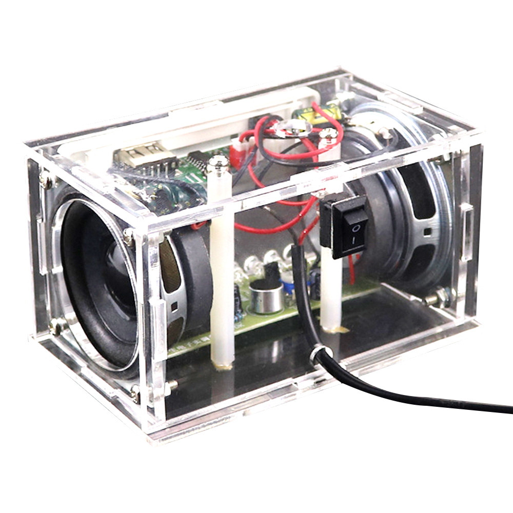 White DIY Electronic Kit Bluetooth Speaker Electronics DIY Soldering Project Kit Teaching Practice Bluetooth Stereo Speaker — reference image 6