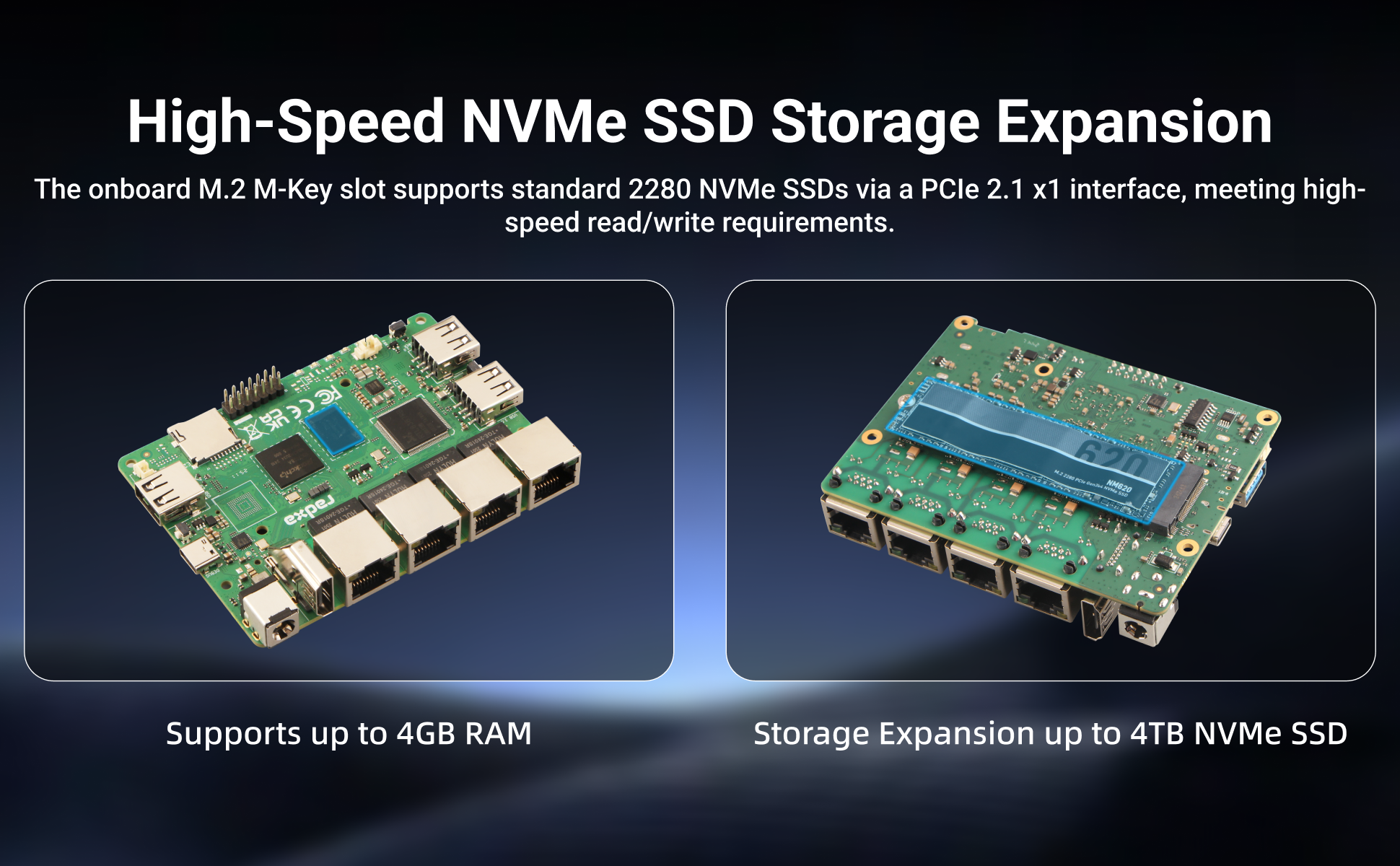 RADXA E24C,RK3528A, quad-core A53, LPDDR4, SD card support, 4 Gigabit Ethernet,Single Board Computer — reference image 5