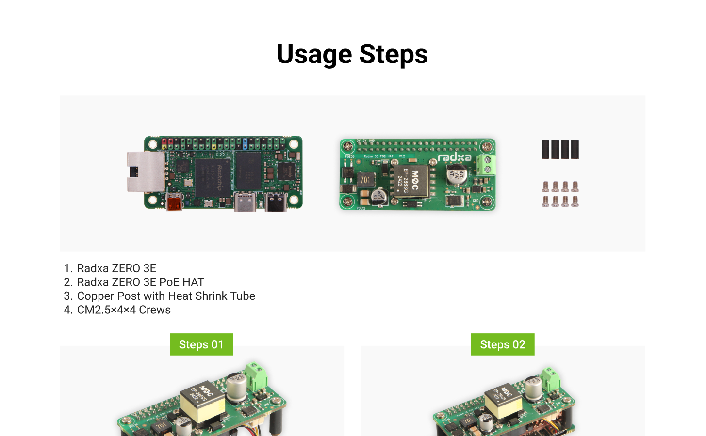 Radxa ZERO 3E PoE HAT, Designed for Radxa ZERO 3E, Easy to Install and Remove. — reference image 3