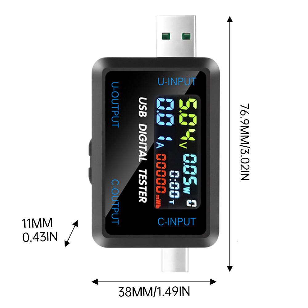 USB Tester 10 in 1 DC Digital Voltmeter Amperimetro Current Meter Volt Ammeter Detector Power Bank Charger Indicator Type C USB — reference image 17