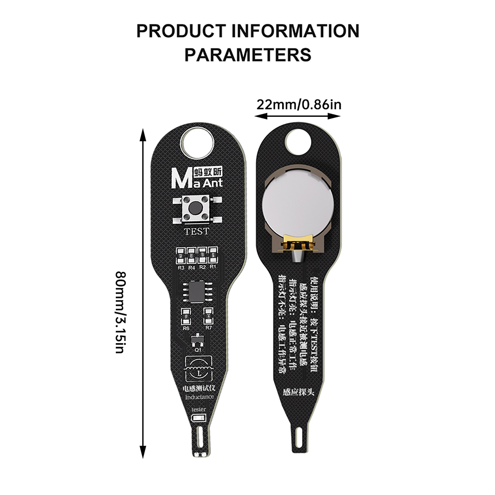 M093 M093B Inductance Tester Motherboard Coil Tester Inductance Detector Electromagnetic Induction Meter Rapid Fault Detection — reference image 6