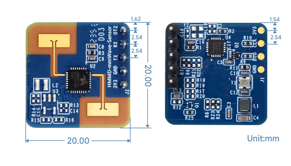 24GHz Millimeter Wave Radar Micro Motion Sensor S3KM1110 Chip — reference image 7