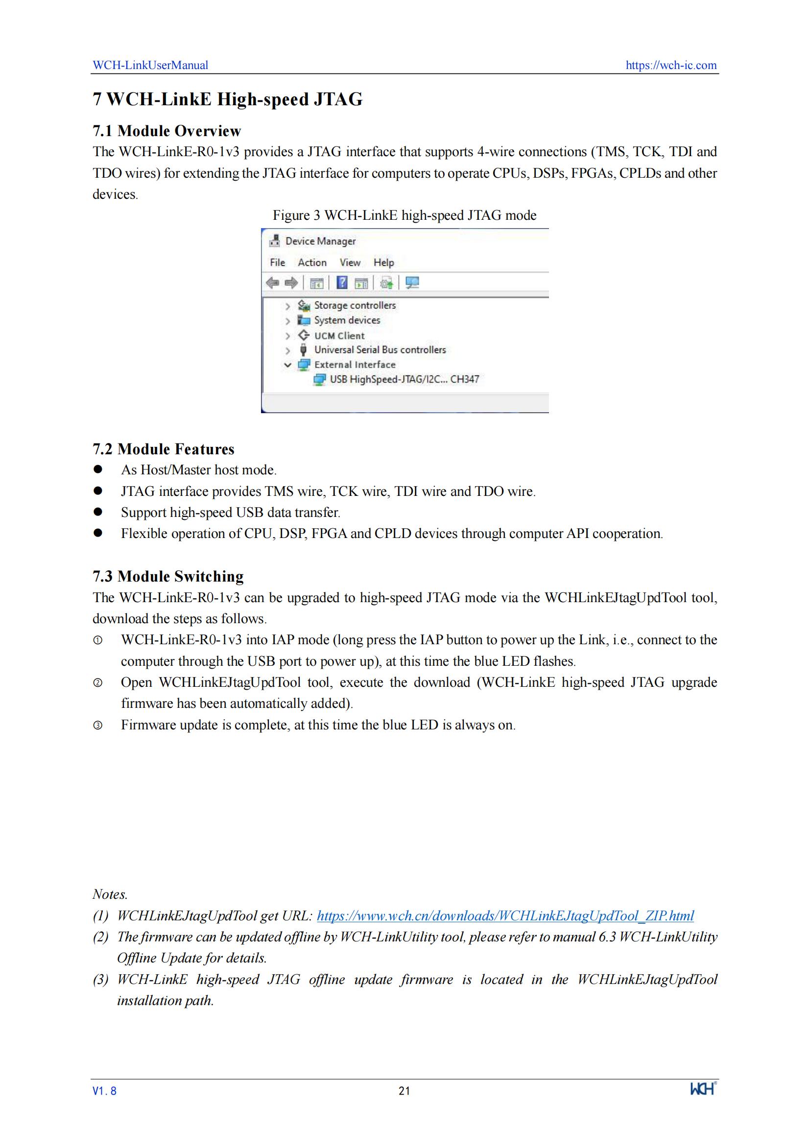 WCH LinkE Online Download Debugger Support WCH RISC-V Architecture MCU/SWD Interface ARM Chip 1 Serial Port to USB Channel — reference image 21