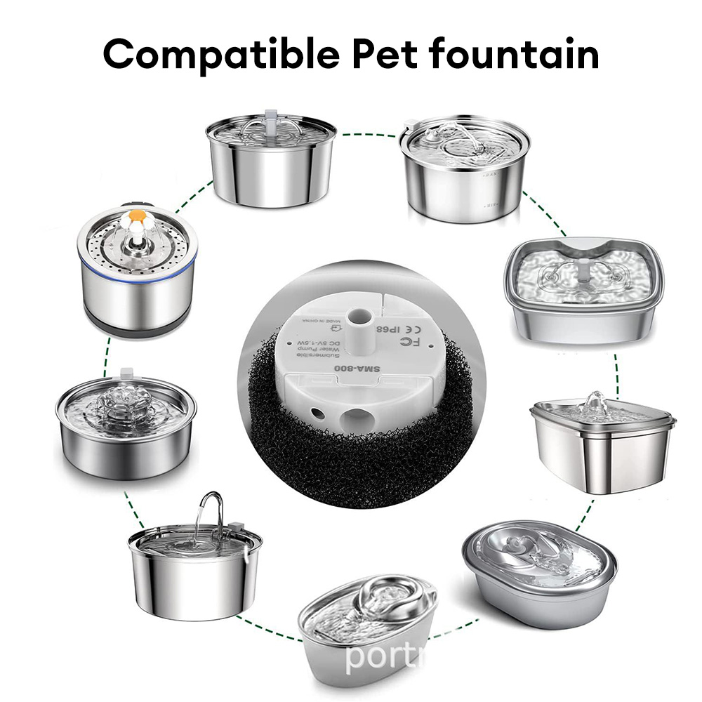 Pet Fountain Motor Submersible Pump Cat Water Drinker SMA-800 USB Water Pump Cats Fountain Accessories Mute DC 5V/1A Water Pump — reference image 7