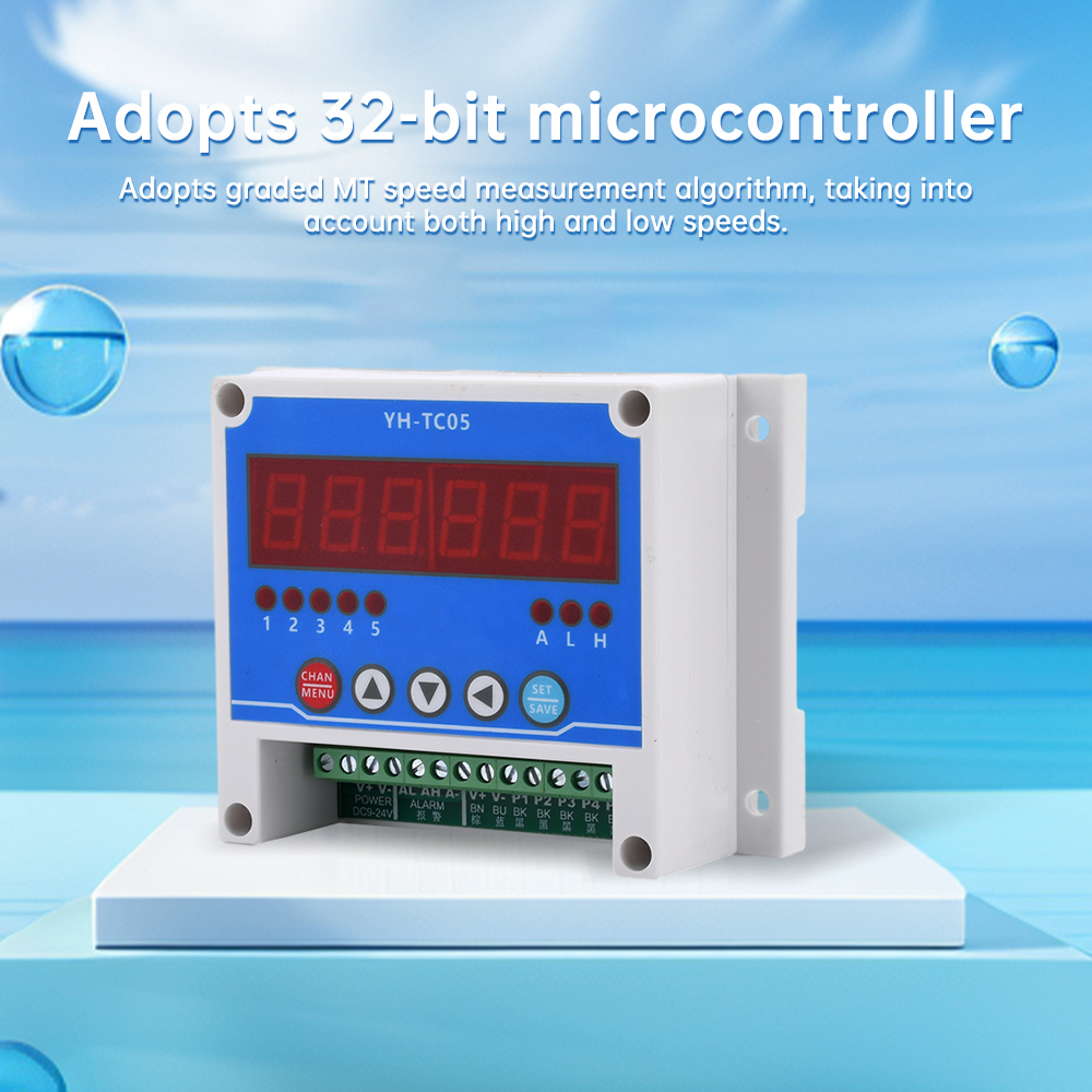 YH-TC05 DC12-24V Tachometer Counter Electronic Digital Display Tachometer Gauge Sensor Non-Contact Motor Speed Meter with Modbus — reference image 2