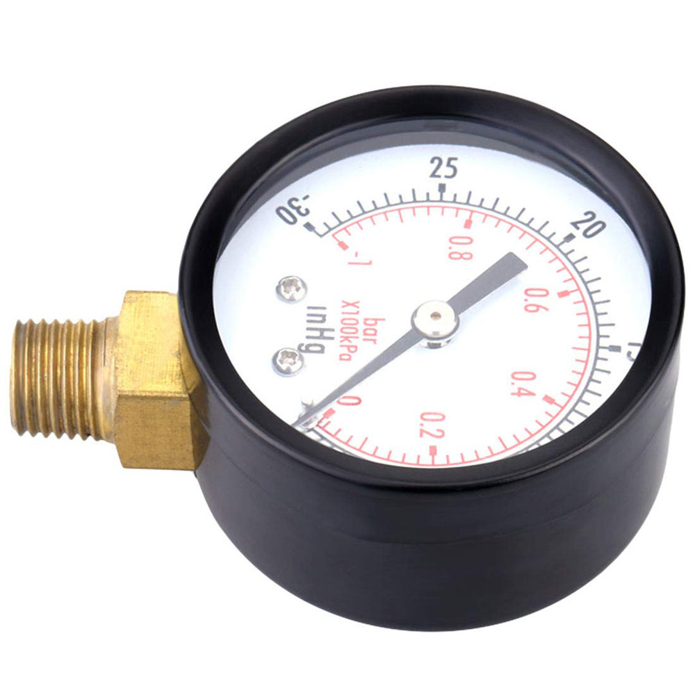 Vacuum Manometer Mini Dial Dual Scale Dial Gauge 1/4″ NPT -30HG/0PS Vacuum Pressure Meter 2″ Dial Digital Display Gauge — reference image 4