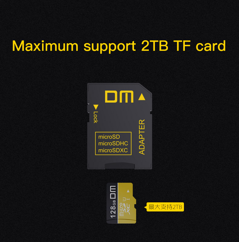 DM SD-T2 Memory Card Adapters SD2.0 comptabile with microSD microSDHC microSDXC suport max capacity to 2TB — reference image 3